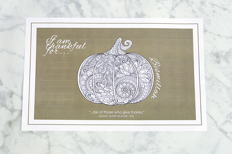 [Free Printable] Bismillah Activity Placemats For Fall Harvest&nbsp;Celebration