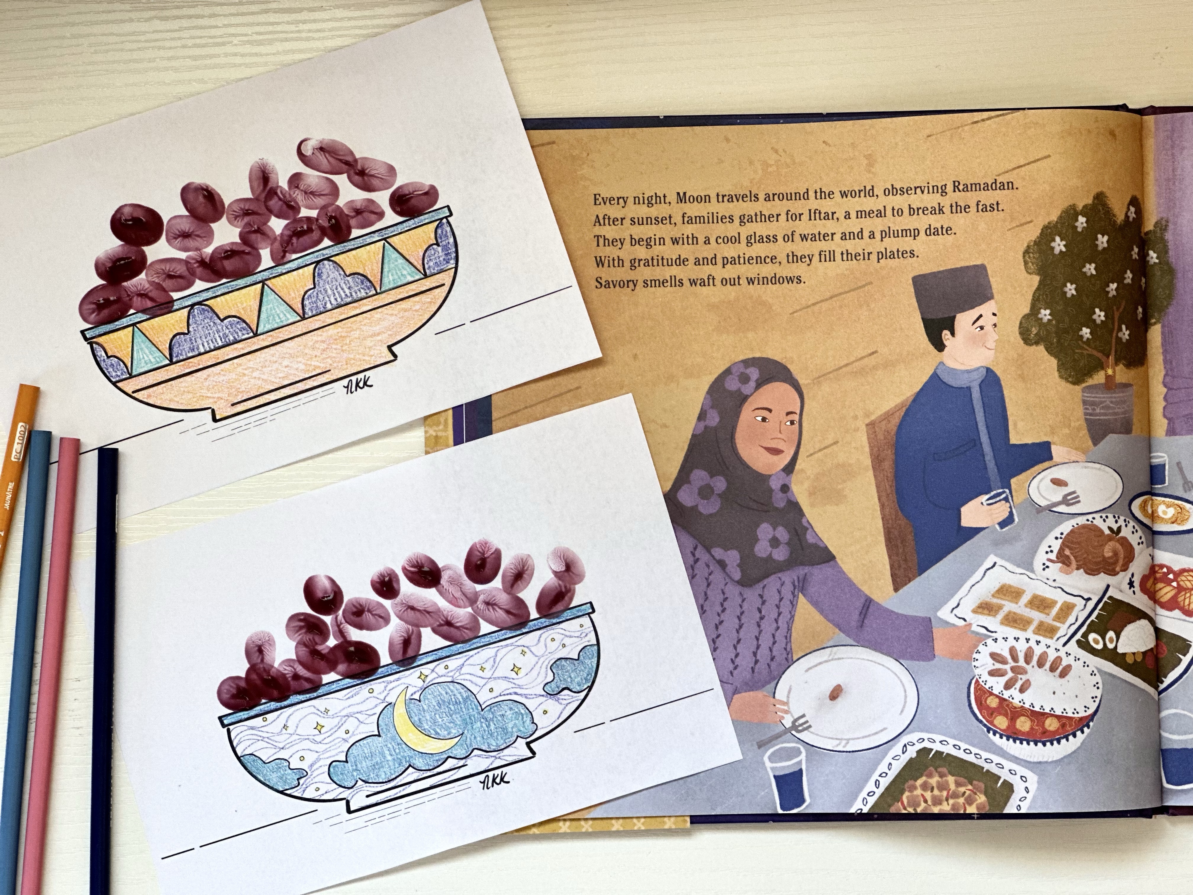 Easy Ramadan Craft For Kids: Fingerpaint Dates