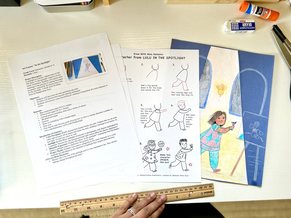 Cover Reveal of LULU IN THE SPOTLIGHT and Free Art Project and&nbsp;Printable