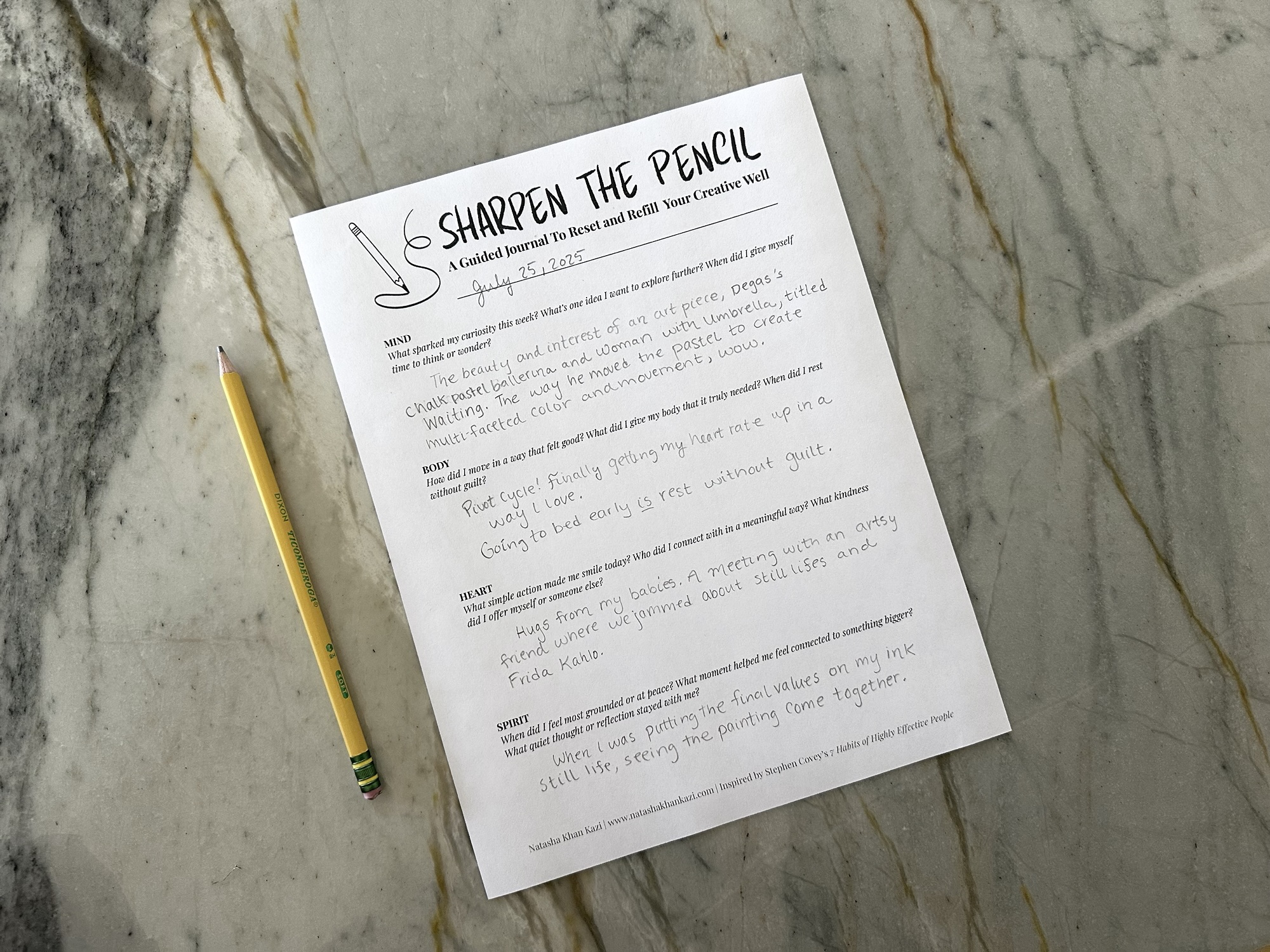 [Free Printable] Sharpening The Pencil Guided Journal
